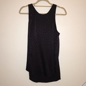Black Silk Polka Dot Aritzia tank